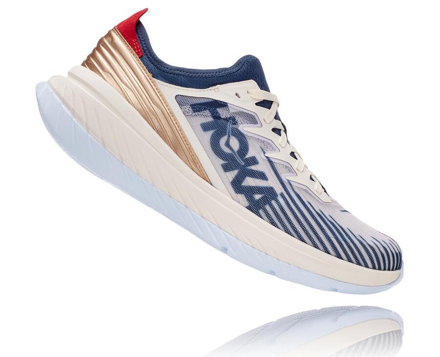 Hoka One One Koşu Ayakkabısı Erkek Beyaz/Mavi - Carbon X-Spe - DZ8917534